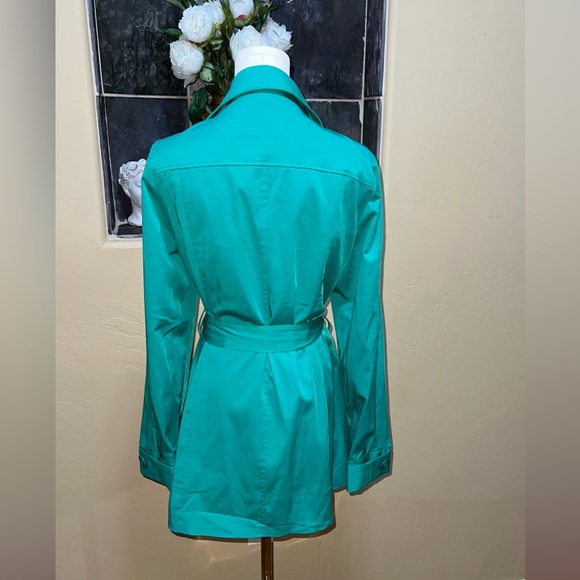 VERTIGO Green Double Breasted Trench Coat Size XL - Picture 2 of 11